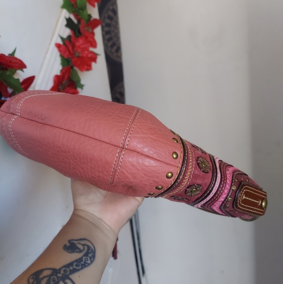 Y2K Coach Leather Small Hobo In Rose 10477 HTF💗🤎 - Picture 8 of 13